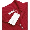 image:imageCOOFANDY Mens Quarter Zip Sweater Slim Fit Casual Knitted Turtleneck Pullover Mock Neck Polo SweaterRed