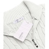 image:imageCOOFANDY Mens Quarter Zip Sweater Slim Fit Casual Knitted Turtleneck Pullover Mock Neck Polo SweaterWhite
