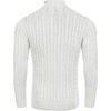 image:imageCOOFANDY Mens Quarter Zip Sweater Slim Fit Casual Knitted Turtleneck Pullover Mock Neck Polo SweaterWhite