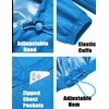 image:imageCOOFANDY Mens Rain Jacket Waterproof Lightweight Packable Raincoat Pullover Windbreaker With Hood For Hiking RunningBlue