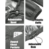 image:imageCOOFANDY Mens Rain Jacket Waterproof Lightweight Packable Raincoat Pullover Windbreaker With Hood For Hiking RunningDeep Gray