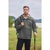 image:imageCOOFANDY Mens Rain Jacket Waterproof Lightweight Packable Raincoat Pullover Windbreaker With Hood For Hiking RunningDeep Gray