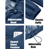 image:imageCOOFANDY Mens Rain Jacket Waterproof Lightweight Packable Raincoat Pullover Windbreaker With Hood For Hiking RunningNavy Blue