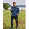image:imageCOOFANDY Mens Rain Jacket Waterproof Lightweight Packable Raincoat Pullover Windbreaker With Hood For Hiking RunningNavy Blue