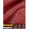 image:imageCOOFANDY Mens Rain Jacket Waterproof Lightweight Packable Raincoat Pullover Windbreaker With Hood For Hiking RunningWine Red