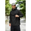 image:imageCOOFANDY Mens Rain Jacket Waterproof With Hood Lightweight Packable Shell Raincoat Windbreaker For Cycling Golf Travel1black