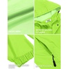 image:imageCOOFANDY Mens Rain Jacket Waterproof With Hood Lightweight Packable Shell Raincoat Windbreaker For Cycling Golf TravelLime Green