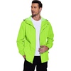image:imageCOOFANDY Mens Rain Jacket Waterproof With Hood Lightweight Packable Shell Raincoat Windbreaker For Cycling Golf TravelLime Green