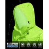 image:imageCOOFANDY Mens Rain Jacket Waterproof With Hood Lightweight Packable Shell Raincoat Windbreaker For Cycling Golf TravelLime Green