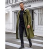 image:imageCOOFANDY Mens Rain Jacket with Hood Waterproof Lightweight Active Long RaincoatArmy Green