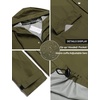 image:imageCOOFANDY Mens Rain Jacket with Hood Waterproof Lightweight Active Long RaincoatArmy Green