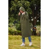 image:imageCOOFANDY Mens Rain Jacket with Hood Waterproof Lightweight Active Long RaincoatArmy Green