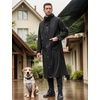 image:imageCOOFANDY Mens Rain Jacket with Hood Waterproof Lightweight Active Long RaincoatBlack