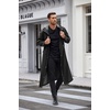 image:imageCOOFANDY Mens Rain Jacket with Hood Waterproof Lightweight Active Long RaincoatBlack