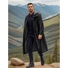 image:imageCOOFANDY Mens Rain Jacket with Hood Waterproof Lightweight Active Long RaincoatBlack
