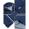 image:imageCOOFANDY Mens Rain Jacket with Hood Waterproof Lightweight Active Long RaincoatBlue