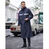 image:imageCOOFANDY Mens Rain Jacket with Hood Waterproof Lightweight Active Long RaincoatBluereflective Strip