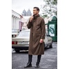 image:imageCOOFANDY Mens Rain Jacket with Hood Waterproof Lightweight Active Long RaincoatBrown