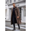 image:imageCOOFANDY Mens Rain Jacket with Hood Waterproof Lightweight Active Long RaincoatBrown