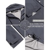 image:imageCOOFANDY Mens Rain Jacket with Hood Waterproof Lightweight Active Long RaincoatDark Grey