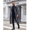 image:imageCOOFANDY Mens Rain Jacket with Hood Waterproof Lightweight Active Long RaincoatDark Grey