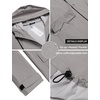 image:imageCOOFANDY Mens Rain Jacket with Hood Waterproof Lightweight Active Long RaincoatGrey