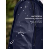image:imageCOOFANDY Mens Rain Jacket with Hood Waterproof Lightweight Active Long RaincoatNavy Blue