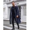 image:imageCOOFANDY Mens Rain Jacket with Hood Waterproof Lightweight Active Long RaincoatNavy Blue