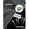 image:imageCOOFANDY Mens Rain Suit 2 Piece Waterproof Breathable Rain Gear Lightweight Rain Jacket Pants Rainwear SuitDark Grey