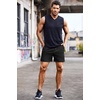 image:imageCOOFANDY Mens Running Athletic Shorts 5 Inch 2 Pack Gym Workout Shorts Fitted Exercise Hiking Shorts with Zipper Pocket01army GreenBlack