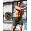 image:imageCOOFANDY Mens Running Athletic Shorts 5 Inch 2 Pack Gym Workout Shorts Fitted Exercise Hiking Shorts with Zipper Pocket01army GreenBlack