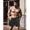 image:imageCOOFANDY Mens Running Athletic Shorts 5 Inch 2 Pack Gym Workout Shorts Fitted Exercise Hiking Shorts with Zipper PocketBlack StripesGrey