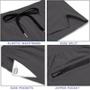 image:imageCOOFANDY Mens Running Athletic Shorts 5 Inch 2 Pack Gym Workout Shorts Fitted Exercise Hiking Shorts with Zipper PocketBlackDark Grey