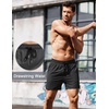 image:imageCOOFANDY Mens Running Athletic Shorts 5 Inch 2 Pack Gym Workout Shorts Fitted Exercise Hiking Shorts with Zipper PocketBlackDark Grey