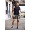 image:imageCOOFANDY Mens Running Athletic Shorts 5 Inch 2 Pack Gym Workout Shorts Fitted Exercise Hiking Shorts with Zipper PocketCamo ArmyBlack