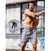image:imageCOOFANDY Mens Running Athletic Shorts 5 Inch 2 Pack Gym Workout Shorts Fitted Exercise Hiking Shorts with Zipper PocketCamo BlueGrey