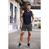 image:imageCOOFANDY Mens Running Athletic Shorts 5 Inch 2 Pack Gym Workout Shorts Fitted Exercise Hiking Shorts with Zipper PocketDark Gray