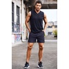 image:imageCOOFANDY Mens Running Athletic Shorts 5 Inch 2 Pack Gym Workout Shorts Fitted Exercise Hiking Shorts with Zipper PocketDark GreyNavy Blue
