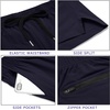 image:imageCOOFANDY Mens Running Athletic Shorts 5 Inch 2 Pack Gym Workout Shorts Fitted Exercise Hiking Shorts with Zipper PocketDark GreyNavy Blue