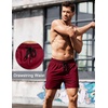 image:imageCOOFANDY Mens Running Athletic Shorts 5 Inch 2 Pack Gym Workout Shorts Fitted Exercise Hiking Shorts with Zipper PocketDark RedBlack