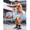 image:imageCOOFANDY Mens Running Athletic Shorts 5 Inch 2 Pack Gym Workout Shorts Fitted Exercise Hiking Shorts with Zipper PocketKhakiGreyBlack
