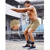 image:imageCOOFANDY Mens Running Athletic Shorts 5 Inch 2 Pack Gym Workout Shorts Fitted Exercise Hiking Shorts with Zipper PocketKhakiLight Grey
