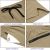 image:imageCOOFANDY Mens Running Athletic Shorts 5 Inch 2 Pack Gym Workout Shorts Fitted Exercise Hiking Shorts with Zipper PocketKhakiLight Grey