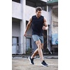 image:imageCOOFANDY Mens Running Athletic Shorts 5 Inch 2 Pack Gym Workout Shorts Fitted Exercise Hiking Shorts with Zipper PocketLight BlueGrey