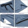 image:imageCOOFANDY Mens Running Athletic Shorts 5 Inch 2 Pack Gym Workout Shorts Fitted Exercise Hiking Shorts with Zipper PocketLight BlueGrey
