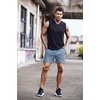 image:imageCOOFANDY Mens Running Athletic Shorts 5 Inch 2 Pack Gym Workout Shorts Fitted Exercise Hiking Shorts with Zipper PocketLight BlueGrey