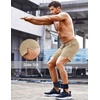 image:imageCOOFANDY Mens Running Athletic Shorts 5 Inch 2 Pack Gym Workout Shorts Fitted Exercise Hiking Shorts with Zipper PocketLight KhakiBlack