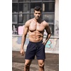 image:imageCOOFANDY Mens Running Athletic Shorts 5 Inch 2 Pack Gym Workout Shorts Fitted Exercise Hiking Shorts with Zipper PocketNavy Blue Army Green