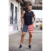 image:imageCOOFANDY Mens Running Athletic Shorts 5 Inch 2 Pack Gym Workout Shorts Fitted Exercise Hiking Shorts with Zipper PocketRed Blue American Flag