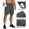 image:imageCOOFANDY Mens Running Athletic Shorts 9 Gym Workout Lightweight Elastic Waist Sports ShortsDark Grey